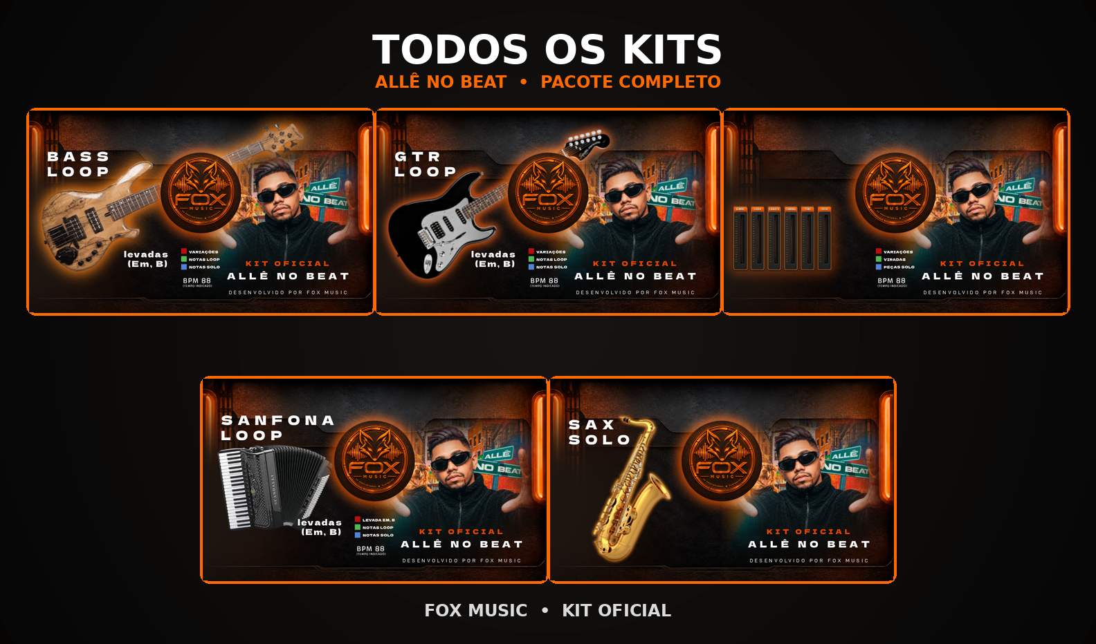 TODOS OS KITS — ALLÊ NO BEAT — PACOTE COMPLETO